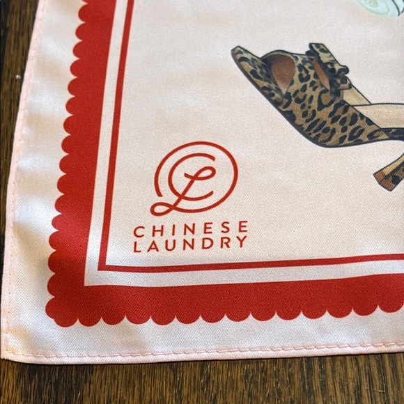Chinese Laundry Pink Scarf with Shoe Design - Picture 3 of 6